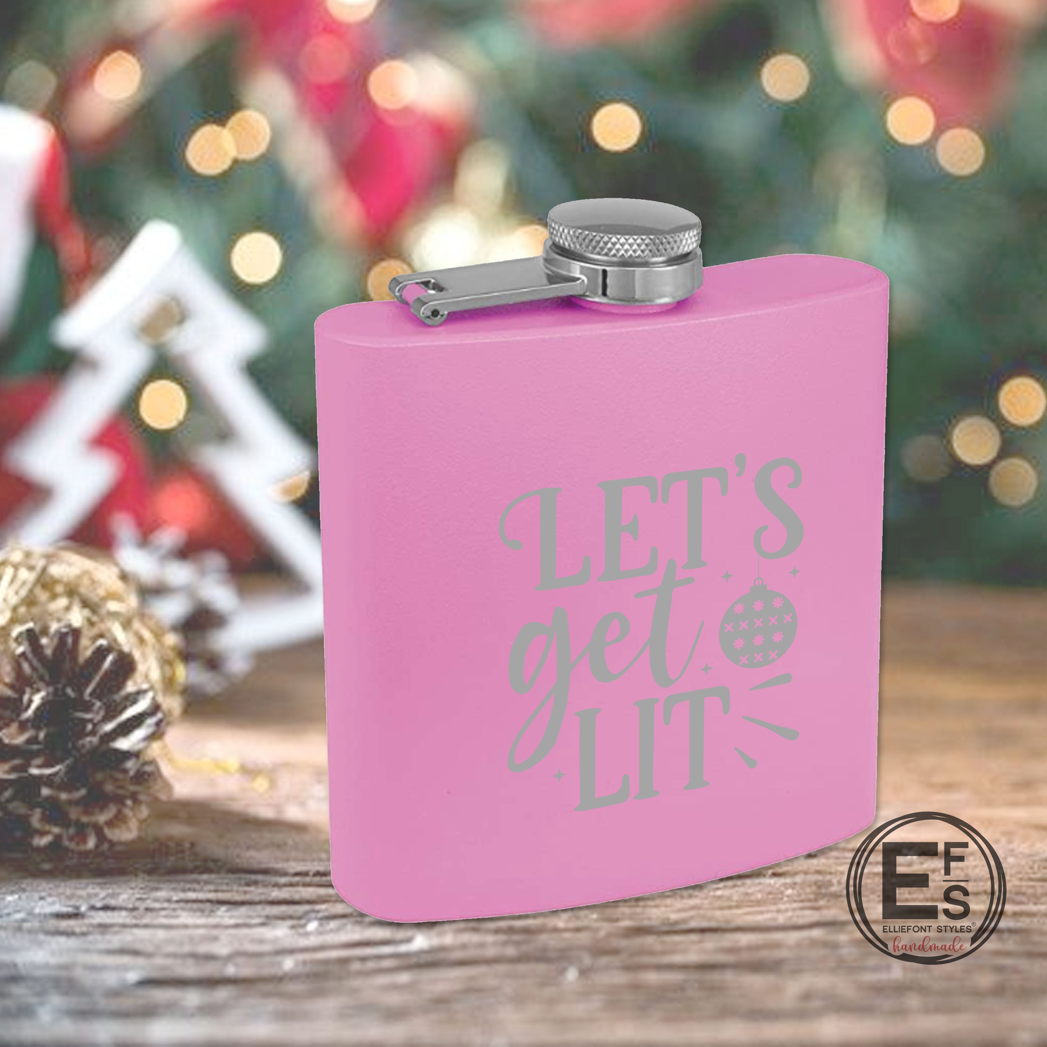 Funny Christmas Gifts Secret Hip Flask Christmas Flask SANTA’S LITTLE  HELPER 7oz