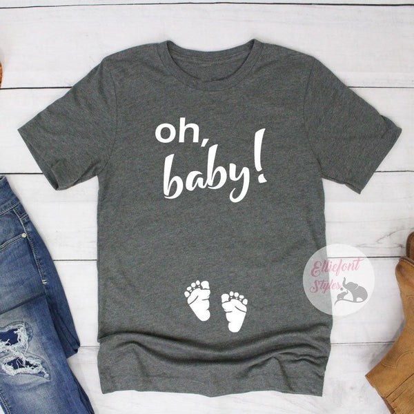 Elliefont Styles Funny Pregnancy Announcement Shirts | Baby Announcement T Shirts 2XL / Mint