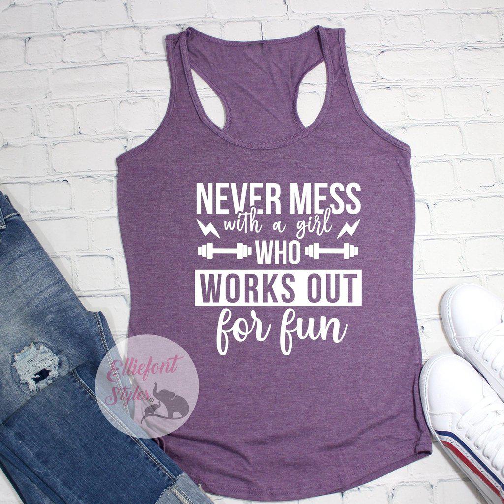 Workout Tanks for Women Hustle for That Muscle Funny Workout 
