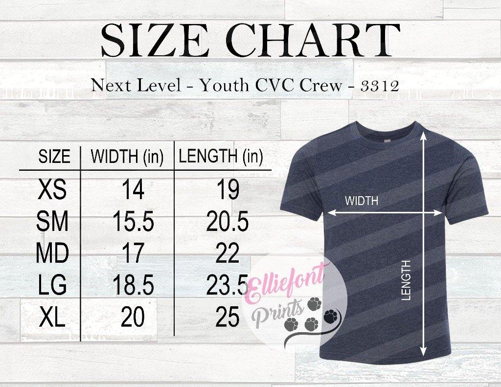Next Level 3312 Size Chart – Elliefont Styles