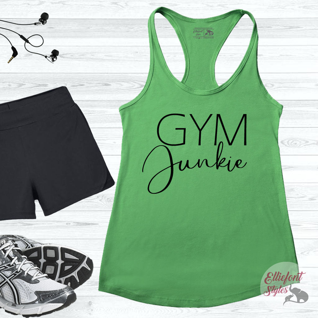 Workout Tanks for Women Gym Junkie Muscle Tanks Funny Gym Shirts