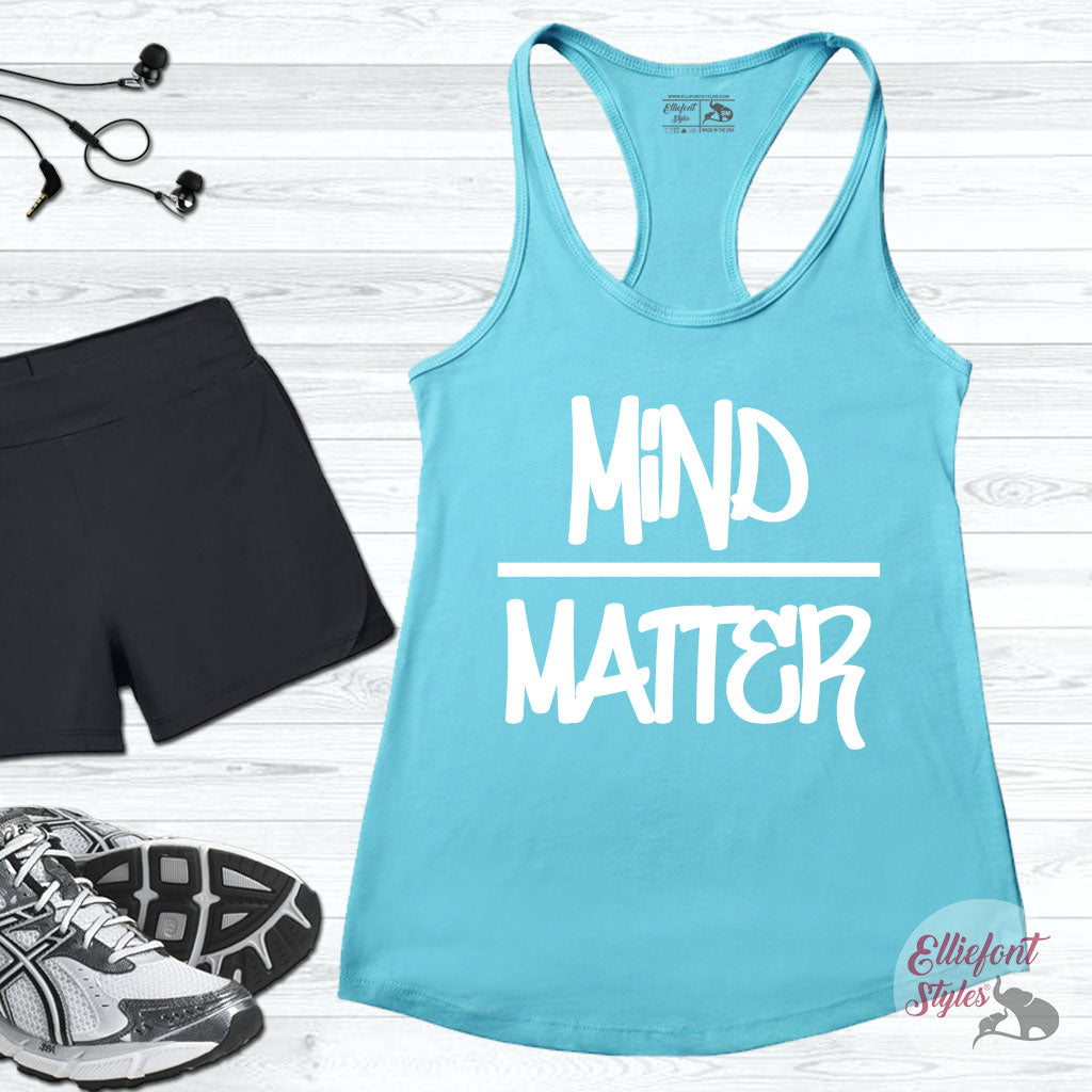 Mind Over Matter Workout Tank Top, Fitness Tanks, Workout Clothes, Gym –  Elliefont Styles