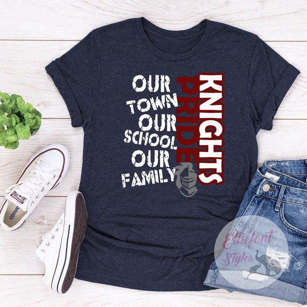Cardinals Pride Our Town Our School Our Family shirt, hoodie